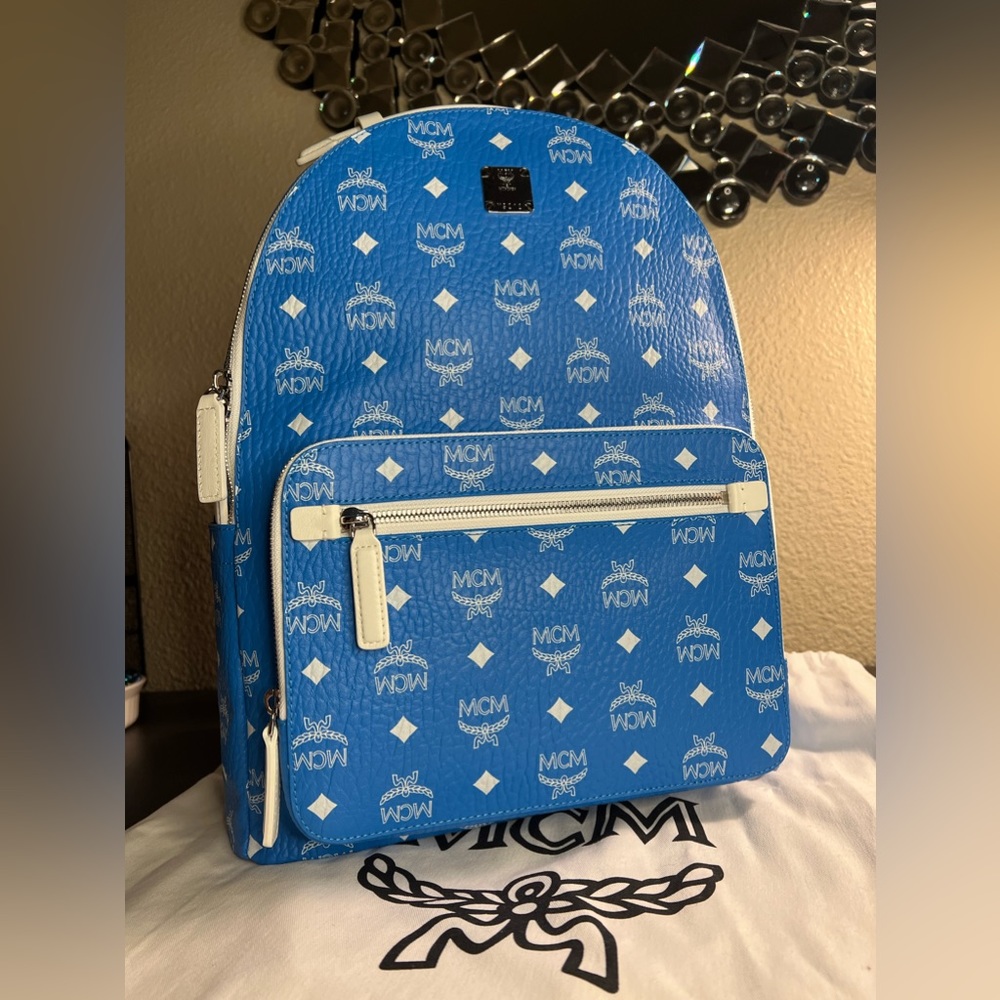 MCM MEDIUM BLUE BACKPACK • BRAND NEW W TAGS • LIMITED EDITION